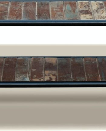 Bænk   Christiania Hip Genbrugstræ & Jernramme H50x150x40 Multi Obuzi Sneaker