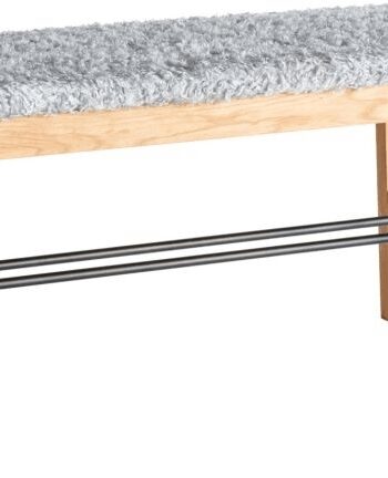 Bænk Oscarssons Mbel Cora 90x40 Lysegråt Imiteret Fåreskind Olieret  Sneaker