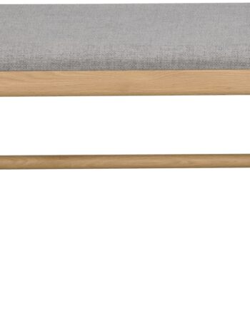 Entrbænk   Milford Skandinavisk Design Massivt Egetræ Med Polstret Gråt Sæde H46b80d40 Rowico Sneaker