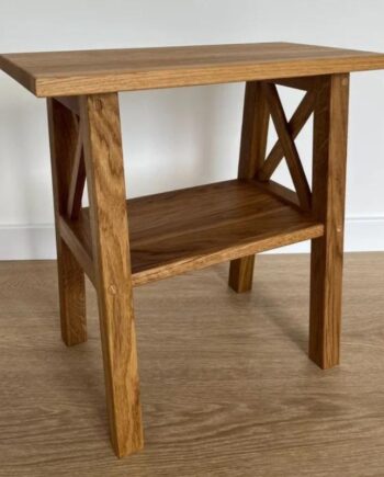 Bænk Massiv Egetræ Med Hylde Længder Andre Mrker Sneaker