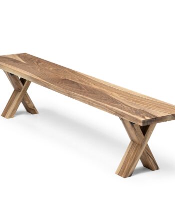 Bænk Naturolieret Europæisk Valnød Plankoa Store Sneaker