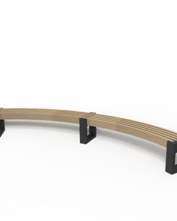 Bænk Canvas Curved Venstre Bøjet Sort Ural Black   Govaplast Sneaker