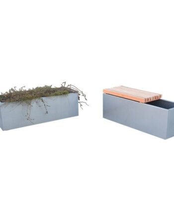 Højbede Galvaniseret Stål Med Bænk  120 Zinkbakken Sneaker