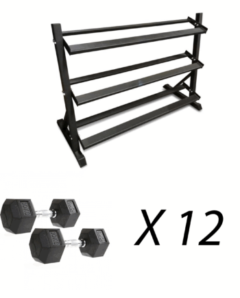 Rack Bænk Til Hex Håndvægte Inkl Håndvægte 165kg Odin Sneaker