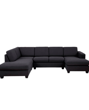 Aalborg Sofa Mørkegrå  Højrevendt  Mørkegrå Inkl Nakkestøtter Nordic Design Sneaker