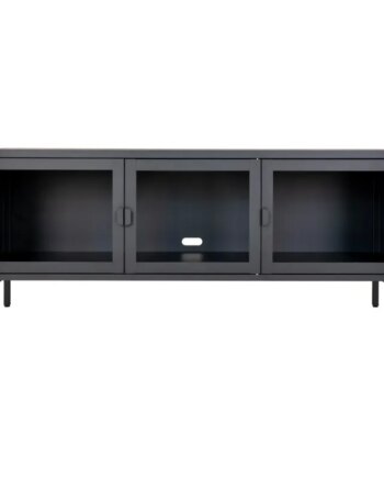 Bænk Sort Med Glaslåger 40x130x55 3001055 Homeshop Sneaker