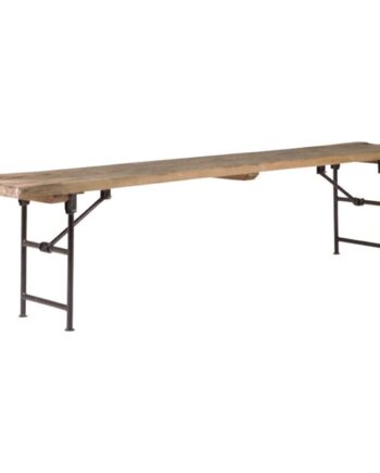 Bænk Genbrugstræ Med Metalstel  Sneaker