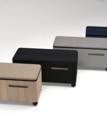 Bench Bænk Med Lys Til Hurtig Desinfektion Polstret Låg  Sneaker